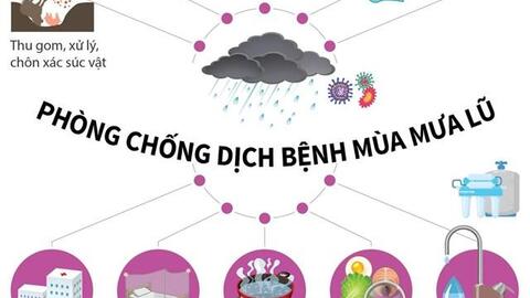 Bộ Y tế: 10 khuyến cáo về phòng chống dịch trong và sau bão lũ